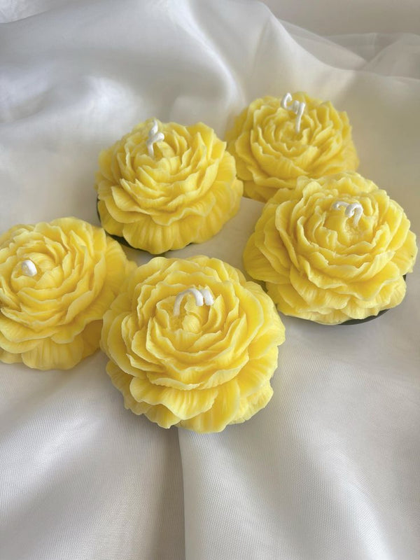 Peony Flower Soy Wax Candle | Scented Candle Gift Set - Image 2