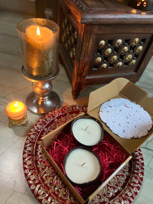 Upcycled Coconut Shell Candle | 100% Soy Wax Candle - Image 2