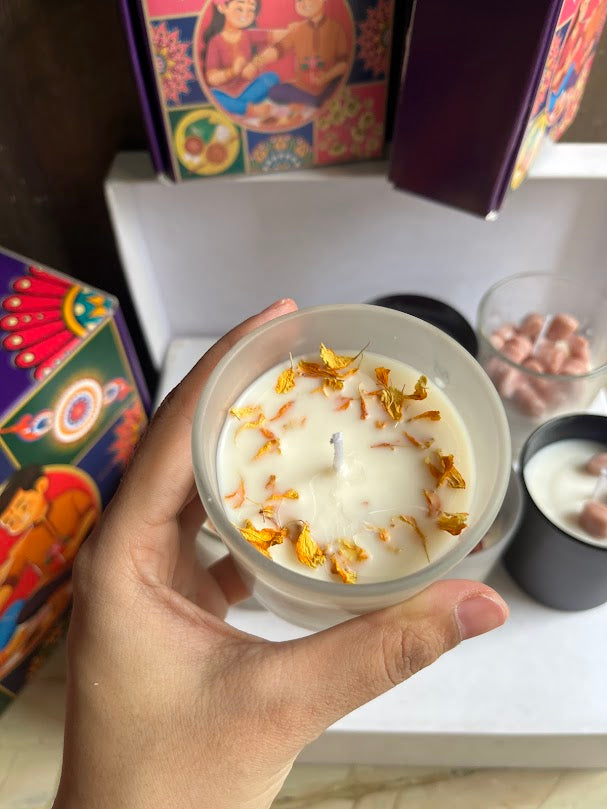 Sunflower Petal Candle | Hand Poured Soy Wax Candle - Image 1