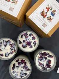Gulabari | Rose Petals Candle | Hand Poured Soy Wax Candle - Image 3