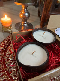 Upcycled Coconut Shell Candle | 100% Soy Wax Candle - Image 3